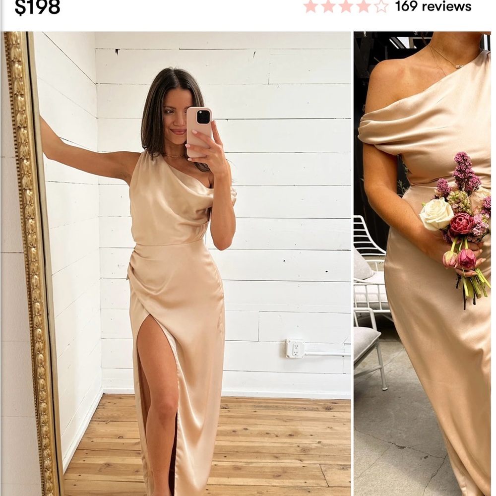 Show Me Your MuMu Jodie Champagne Dress